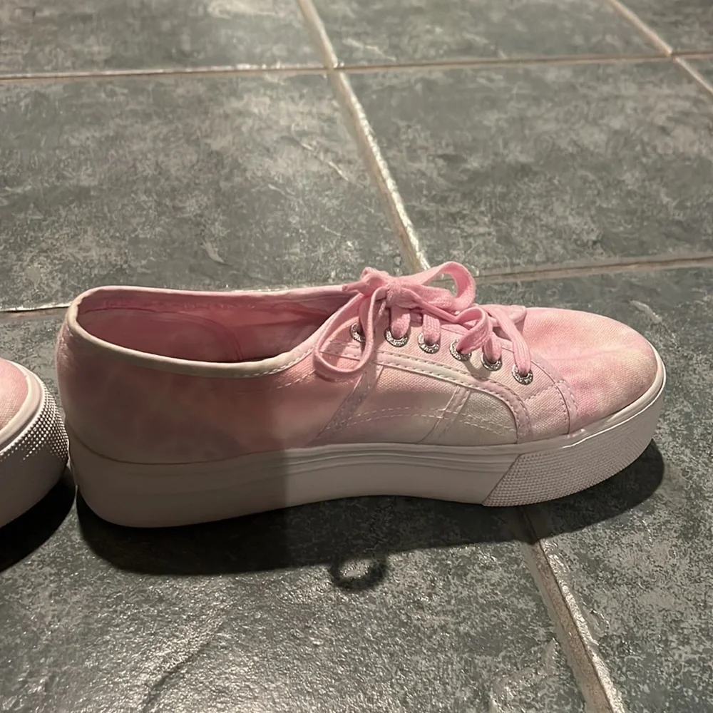 Superga New Pink Tie Dye Platform Canvas Sneakers Women’s Size 8.5 - Picture 6 of 9